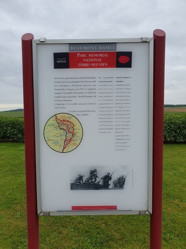Parc Mémorial National Terre-Neuvien Marker. Click for full size. Parc Mémorial National Terre-Neuvien Marker image. Click for full size.