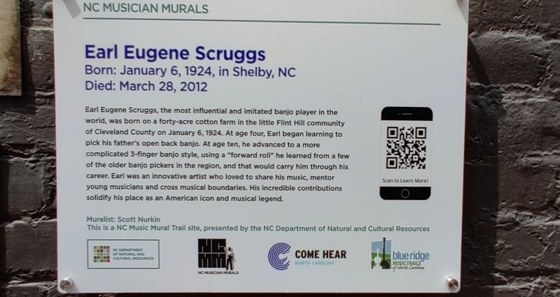 Earl Eugene Scruggs Marker. Click for full size. Earl Eugene Scruggs Marker image. Click for full size.