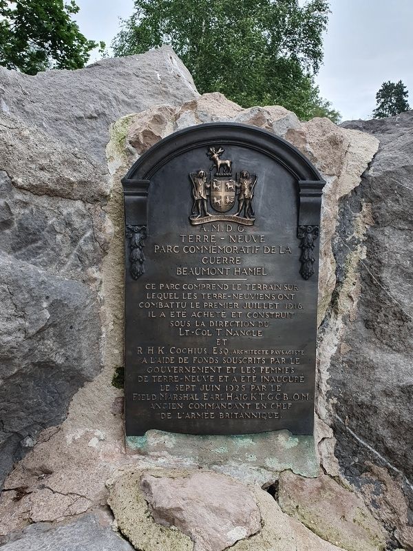 Newfoundland War Memorial Park Beaumont Hamel image. Click for full size.