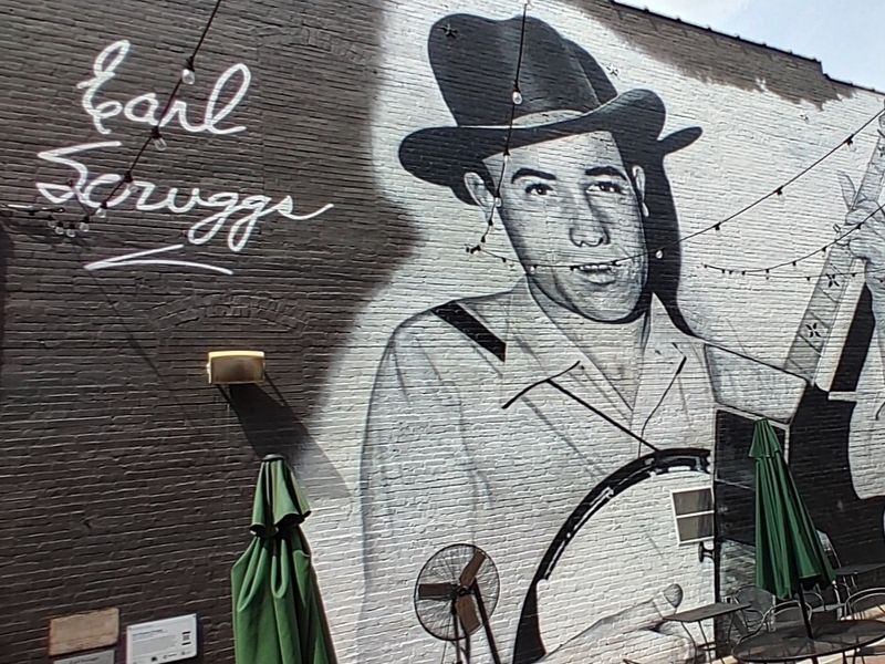 Earl Eugene Scruggs Mural. Click for full size. Earl Eugene Scruggs Mural image. Click for full size.