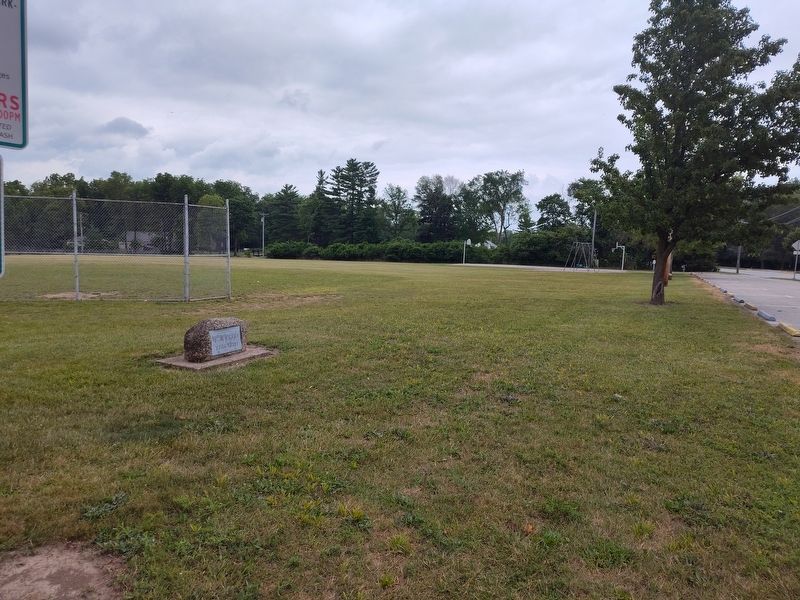 Site of the first Football Game played in Sidney Marker image. Click for full size.