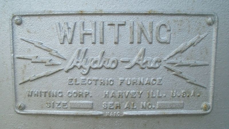 Electric Arc Furnace Builder's Plate image. Click for full size.