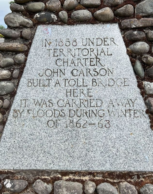 Puyallup River Crossing Marker - West Side Plaque. Click for full size. Puyallup River Crossing Marker - West Side Plaque image. Click for full size.