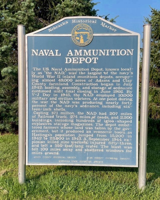Naval Ammunition Depot Marker. Click for full size. Naval Ammunition Depot Marker image. Click for full size.