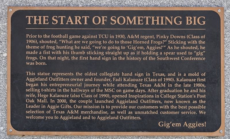 The Start of Something Big Marker. Click for full size. The Start of Something Big Marker image. Click for full size.