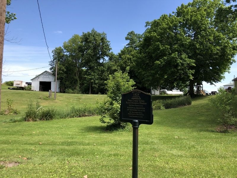 Deer Creek Valley Rural Historic District Marker. Click for full size. Deer Creek Valley Rural Historic District Marker image. Click for full size.
