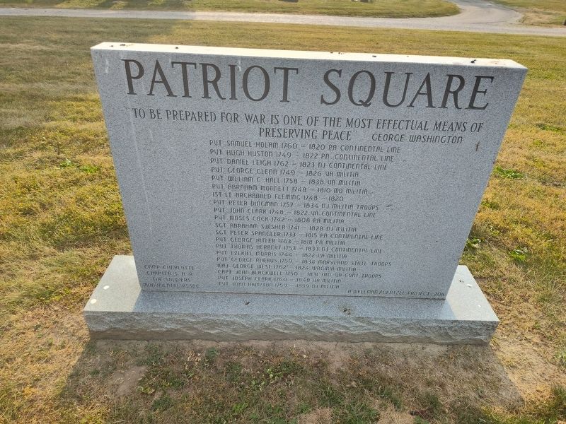 Patriot Square Marker. Click for full size. Patriot Square Marker image. Click for full size.