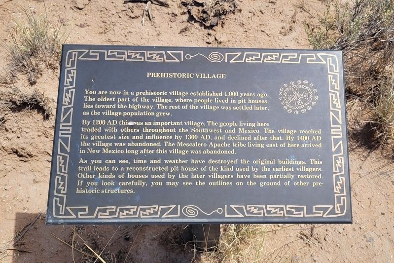Prehistoric Village Marker. Click for full size. Prehistoric Village Marker image. Click for full size.