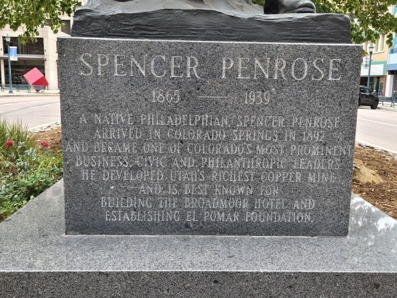 Spencer Penrose Marker. Click for full size. Spencer Penrose Marker image. Click for full size.