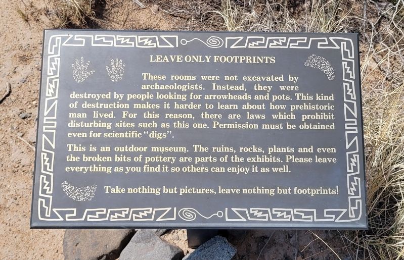 Leave Only Footprints Marker. Click for full size. Leave Only Footprints Marker image. Click for full size.