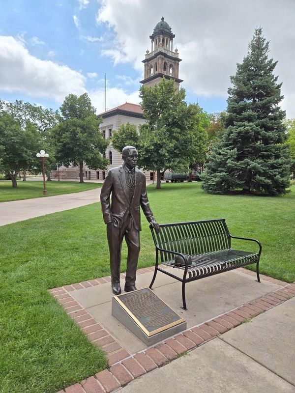William Seymour marker and statue image. Click for full size.
