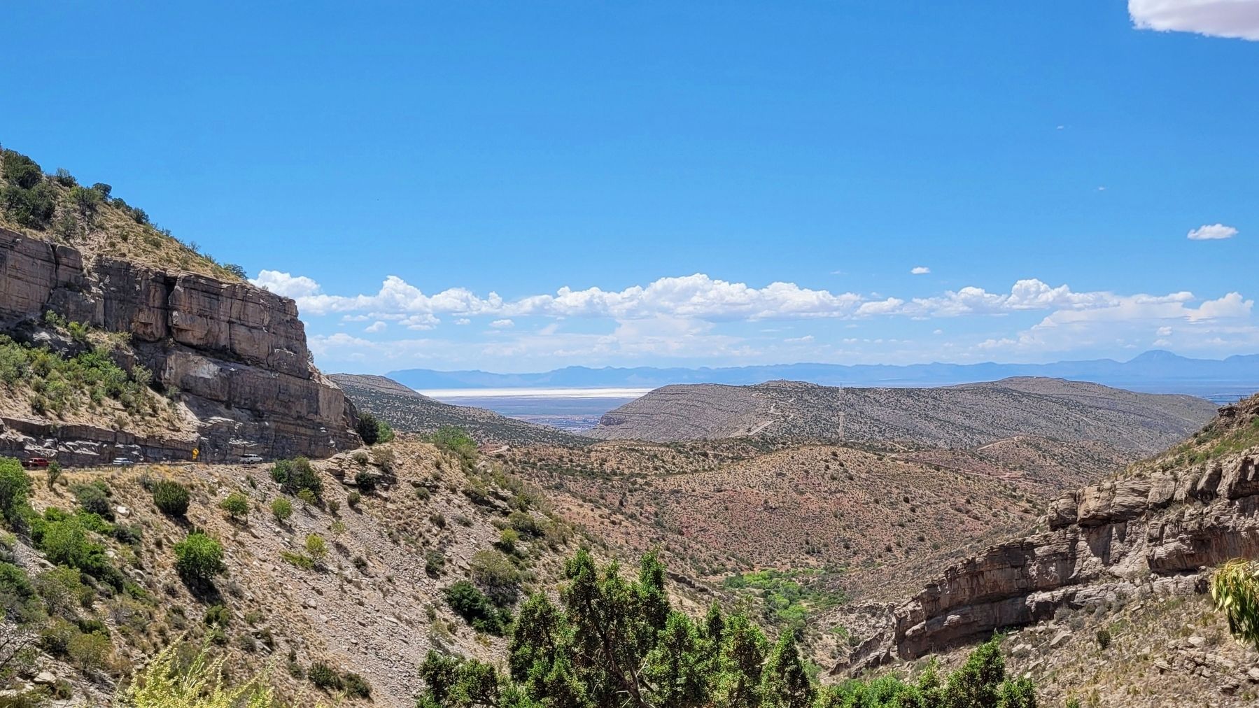 The view of Whites Sands in the distance from the marker. Click for full size. The view of Whites Sands in the distance from the marker image. Click for full size.