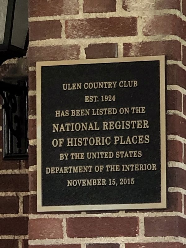 Ulen Country Club Marker. Click for full size. Ulen Country Club Marker image. Click for full size.