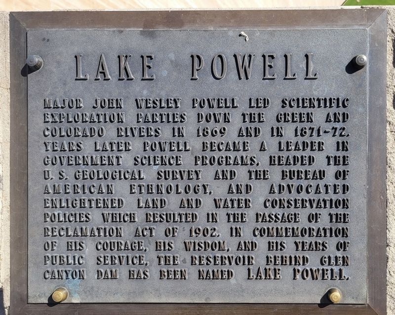 Lake Powell Marker. Click for full size. Lake Powell Marker image. Click for full size.