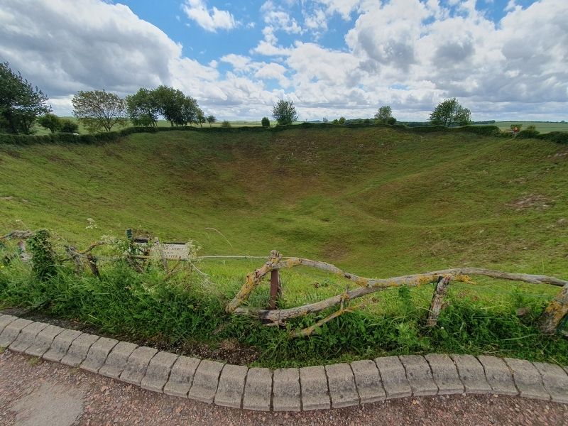 The Lochnagar Crater of La Boisselle image. Click for full size.