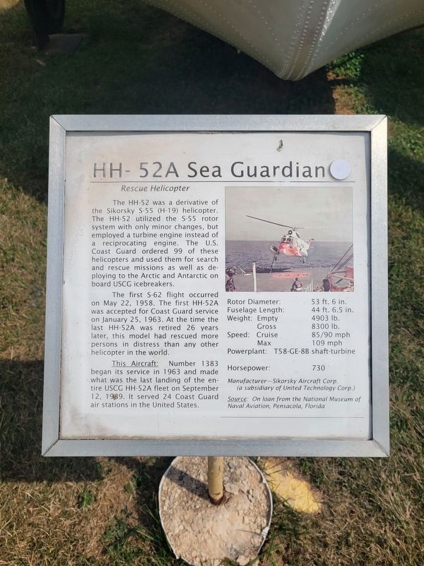 HH- 52A Sea Guardian Marker image. Click for full size.