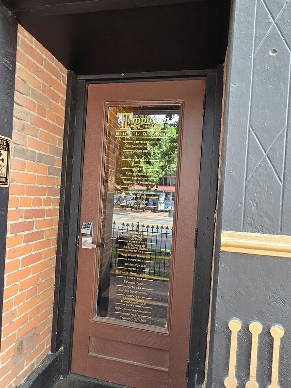 Templeton Building entrance. Click for full size. Templeton Building entrance image. Click for full size.