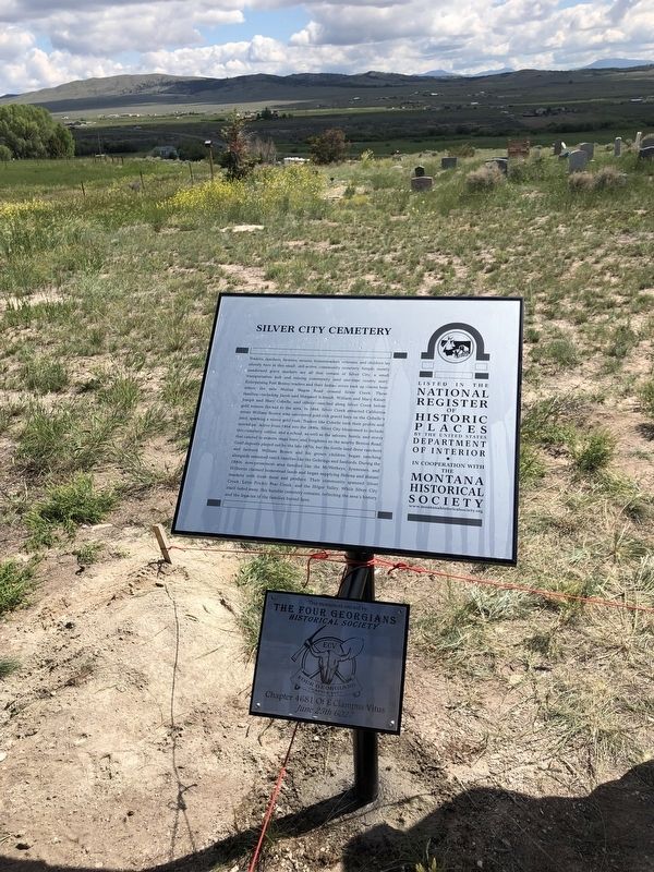 Silver City Cemetery Marker, Side Two. Click for full size. Silver City Cemetery Marker, Side Two image. Click for full size.