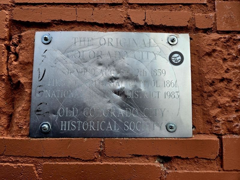 The Original Colorado City Marker. Click for full size. The Original Colorado City Marker image. Click for full size.