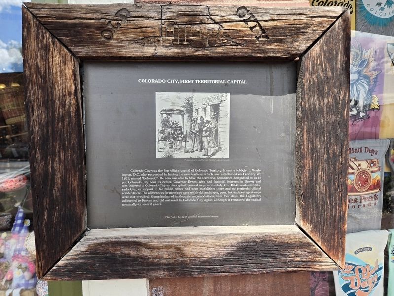 Colorado City, First Territorial Capital Marker image. Click for full size.