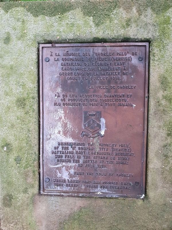Chorley Pals Memorial image. Click for full size.