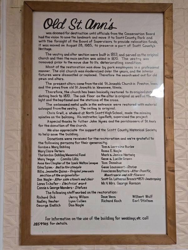 History of Old St. Ann's image. Click for full size.