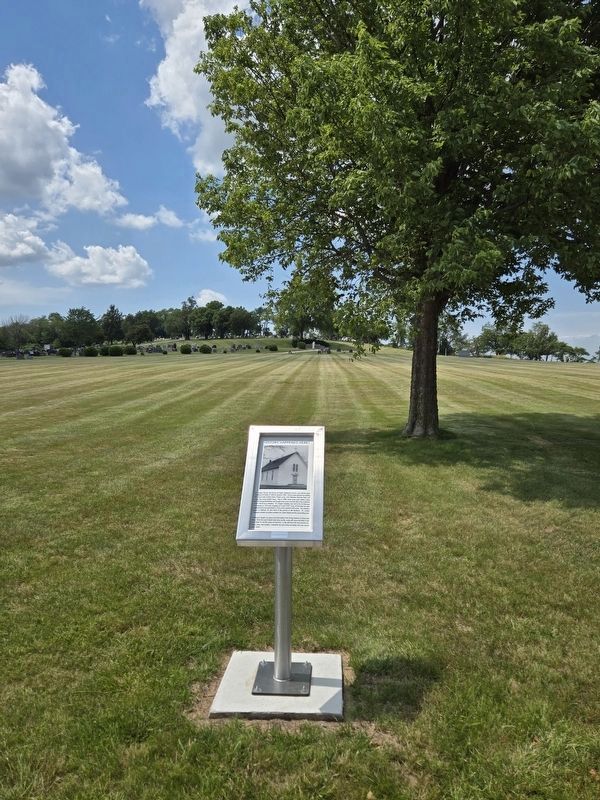 St. Joseph Church Marker looking uphill to St. Joseph Cemetery. Click for full size. St. Joseph Church Marker looking uphill to St. Joseph Cemetery image. Click for full size.