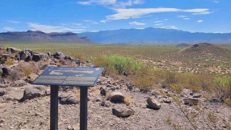 The Sacramento Mountains and Marker image. Click for full size.