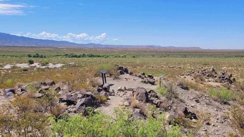 The view of the markers looking back at the visitors center image. Click for full size.