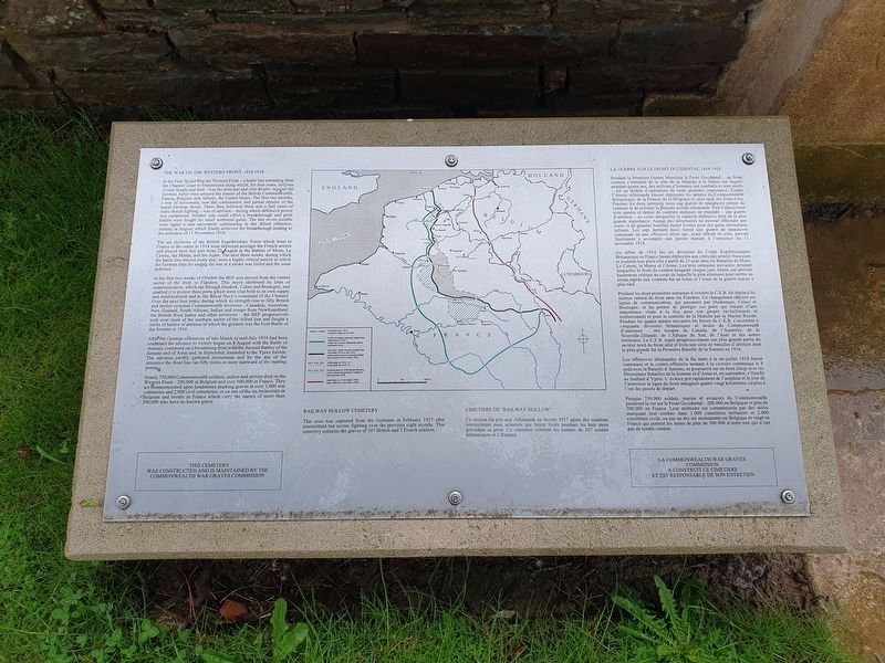 Railway Hollow Cemetery Marker image. Click for full size.