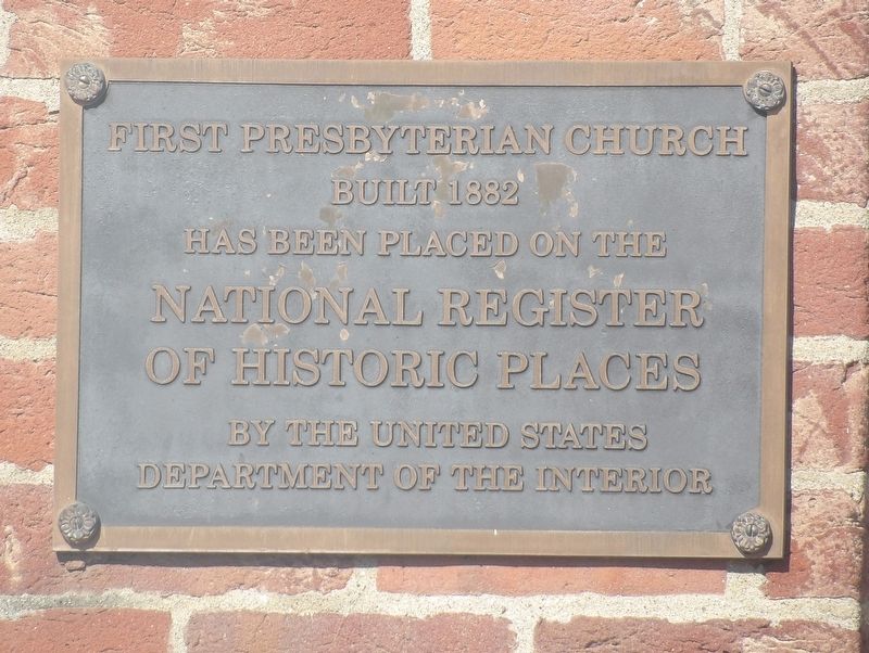 First Presbyterian Church Marker image. Click for full size.