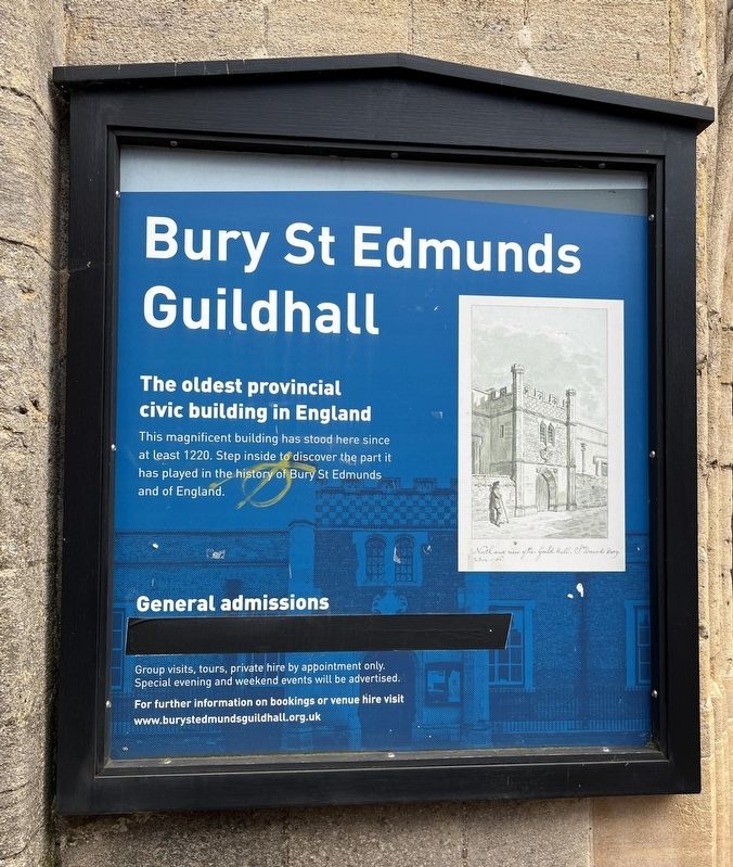 Bury St Edmunds Guildhall Marker image. Click for full size.