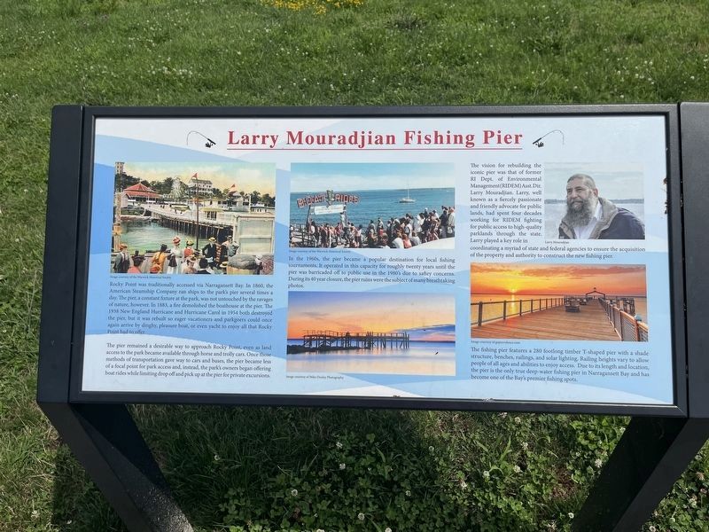 Larry Mouradjian Fishing Pier Marker image. Click for full size.