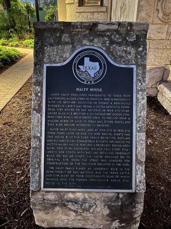 Halff House Marker image. Click for full size.