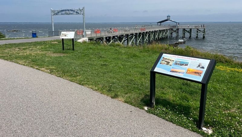 Larry Mouradjian Fishing Pier Marker image. Click for full size.
