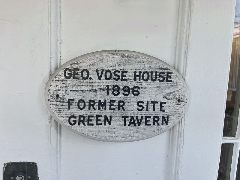 Geo. Vose House Marker. Click for full size. Geo. Vose House Marker image. Click for full size.