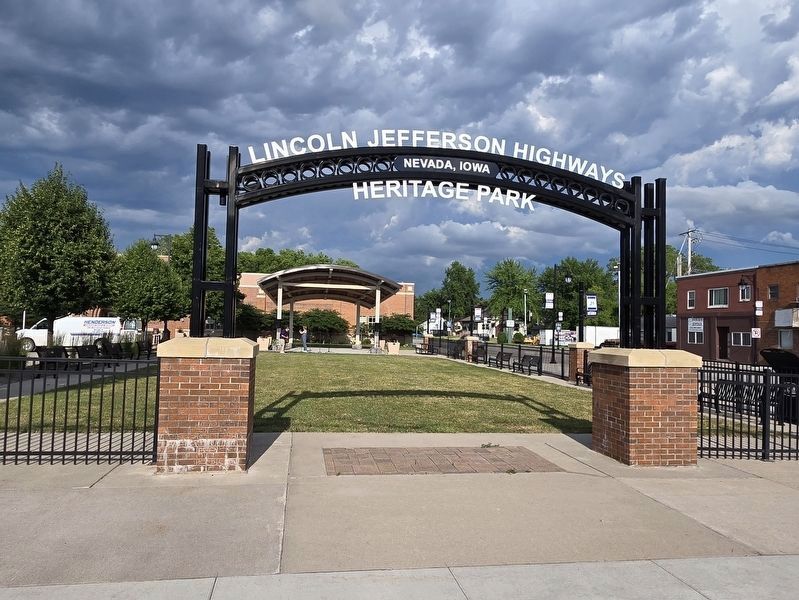 Lincoln Jefferson Highways Heritage Park entrance. Click for full size. Lincoln Jefferson Highways Heritage Park entrance image. Click for full size.