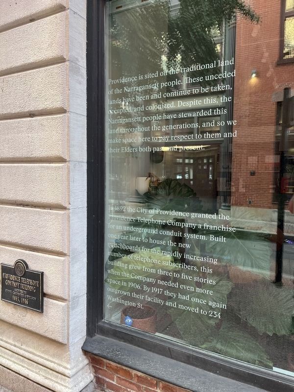 Providence Telephone Company Marker image. Click for full size.