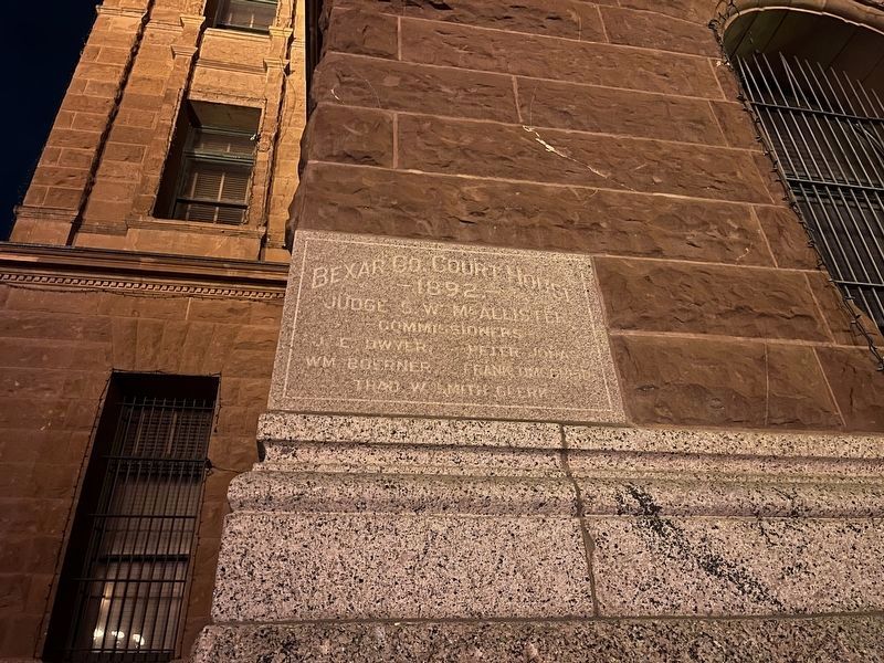 The Bexar County Courthouse Cornerstone image. Click for full size.