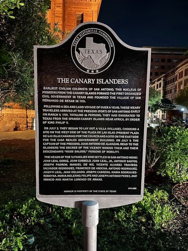 The Canary Islanders Marker. Click for full size. The Canary Islanders Marker image. Click for full size.