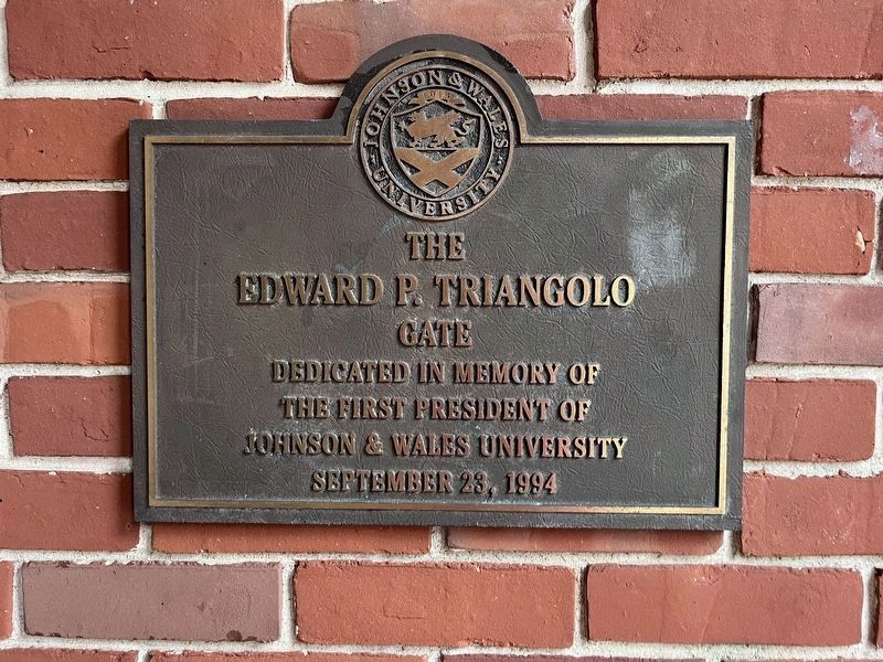 The Edward P. Triangolo Gate Marker image. Click for full size.