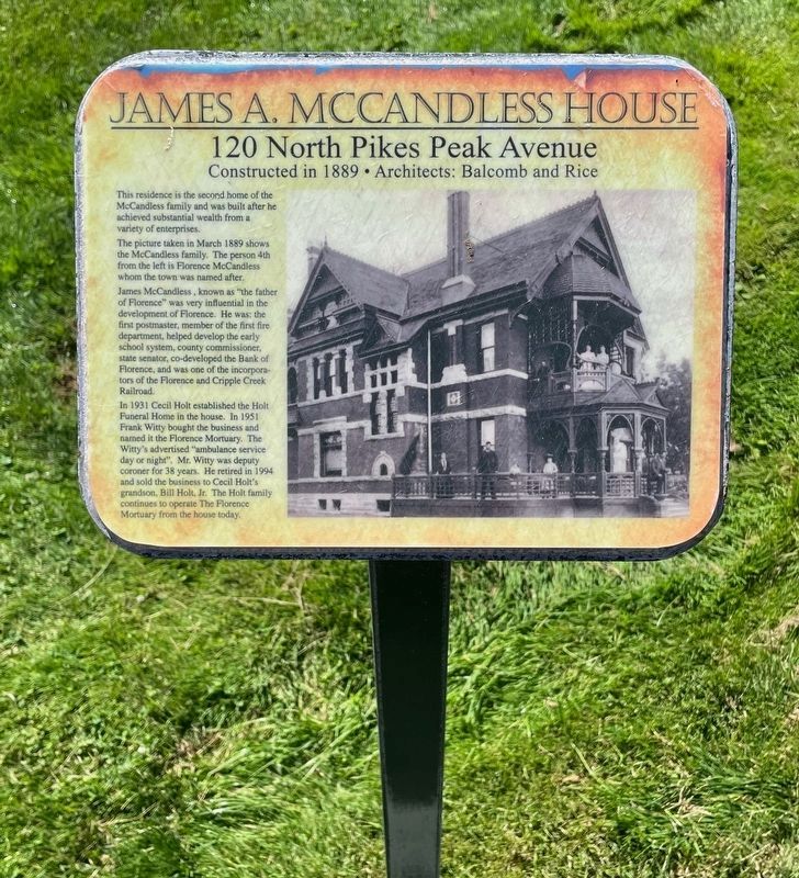 James A. McCandless House Marker. Click for full size. James A. McCandless House Marker image. Click for full size.