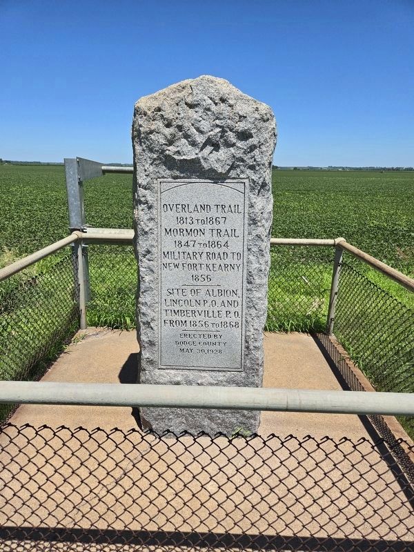 Overland Trail Marker. Click for full size. Overland Trail Marker image. Click for full size.