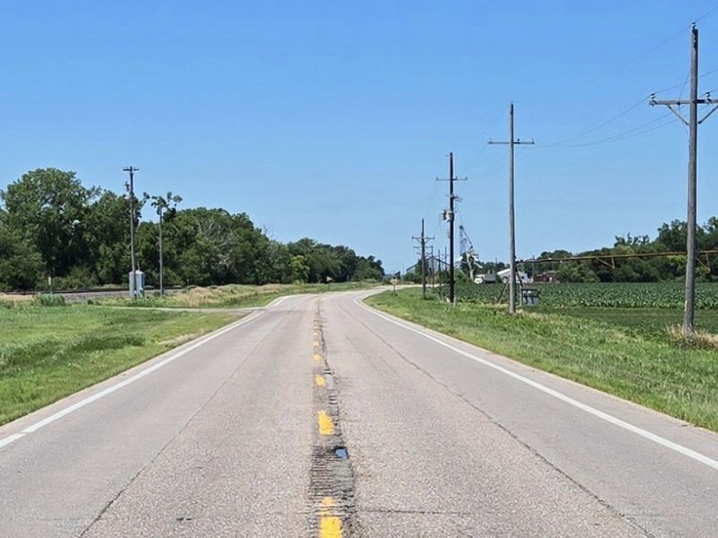 Looking west along Old Lincoln Highway towards closest crossroad at Timberwood Drive. Click for full size. Looking west along Old Lincoln Highway towards closest crossroad at Timberwood Drive image. Click for full size.