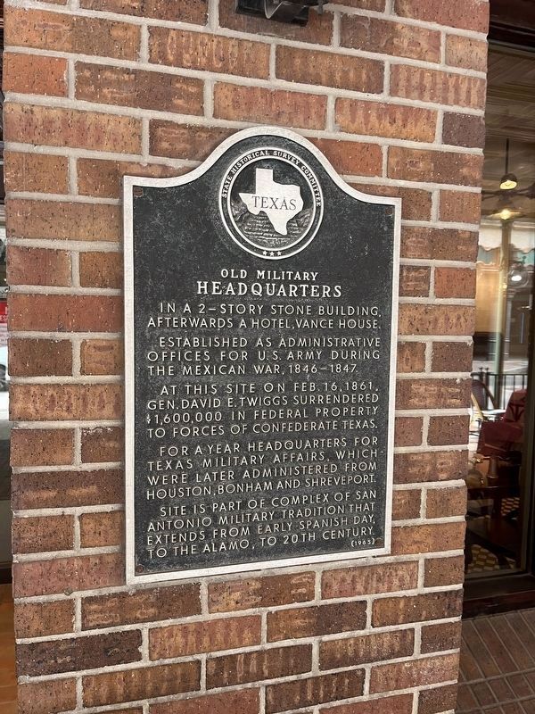 Old Military Headquarters Marker. Click for full size. Old Military Headquarters Marker image. Click for full size.