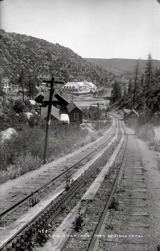 Cog Road and Iron Springs Hotel. Click for full size. Cog Road and Iron Springs Hotel image. Click for full size.
