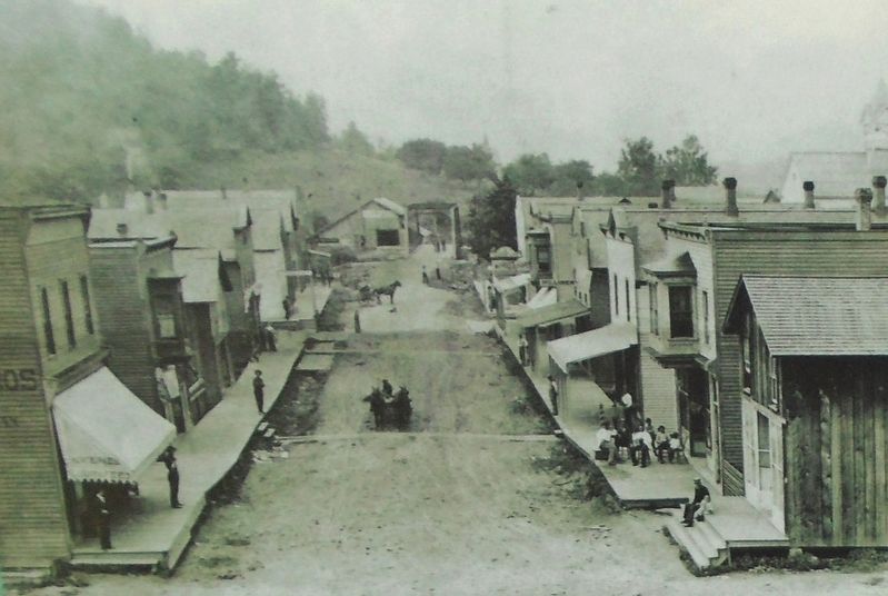 Cross Fork Village Photo on Marker. Click for full size. Cross Fork Village Photo on Marker image. Click for full size.