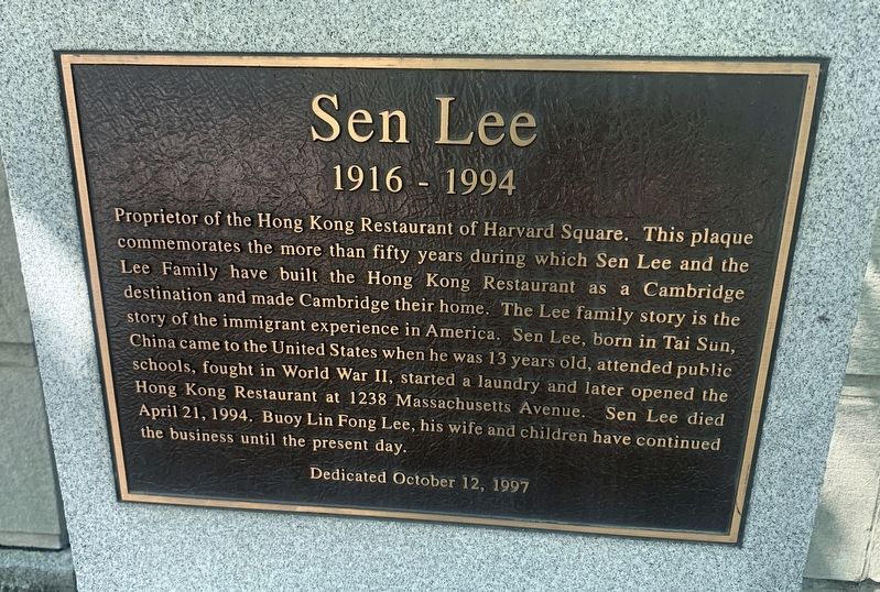 Sen Lee Marker. Click for full size. Sen Lee Marker image. Click for full size.