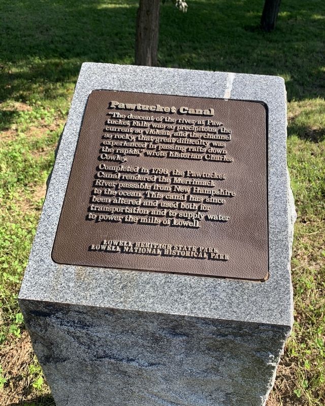 Pawtucket Canal Marker. Click for full size. Pawtucket Canal Marker image. Click for full size.