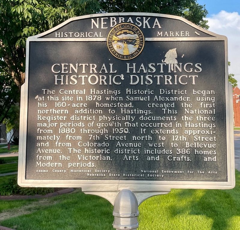 Central Hastings Historic District Marker image. Click for full size.